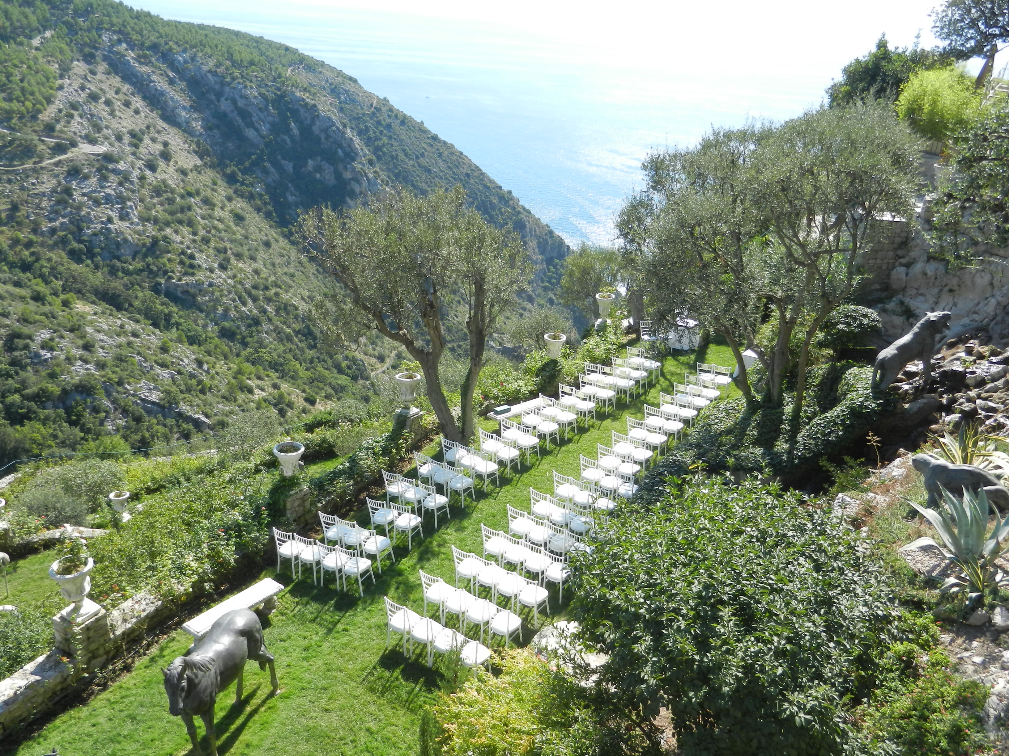 Ceremony in the Gardens - view from the top